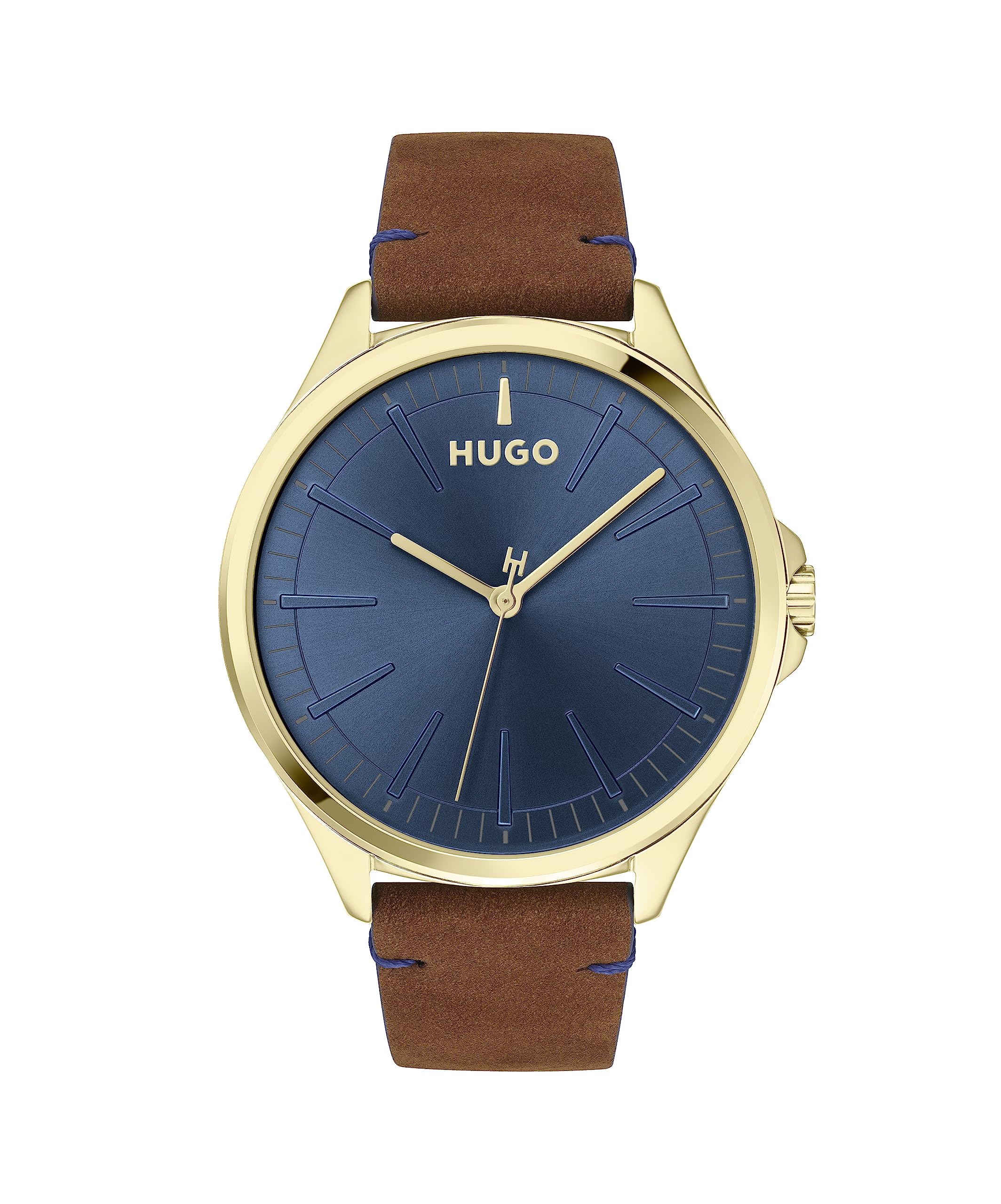 HUGO Analogue Quartz Watch for Men #Smash Collection with Brown Leather Strap - 1530134 — image 1