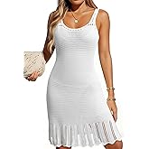 Dokotoo Swimsuit Coverup for Women Crochet Flowy Beach Dresses Bathing Suit Cover Up Cruise Outfits Resort Wear