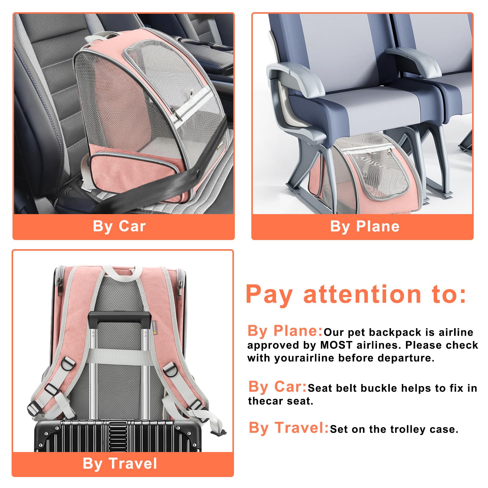 Texsens Innovative Traveler Bubble Backpack Pet Carriers with Upgraded Breathable & Expandable Tent for Cats and Dogs