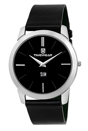 Timewear Analog Black Dial Slim Watch for Men - 175BDCCSTG