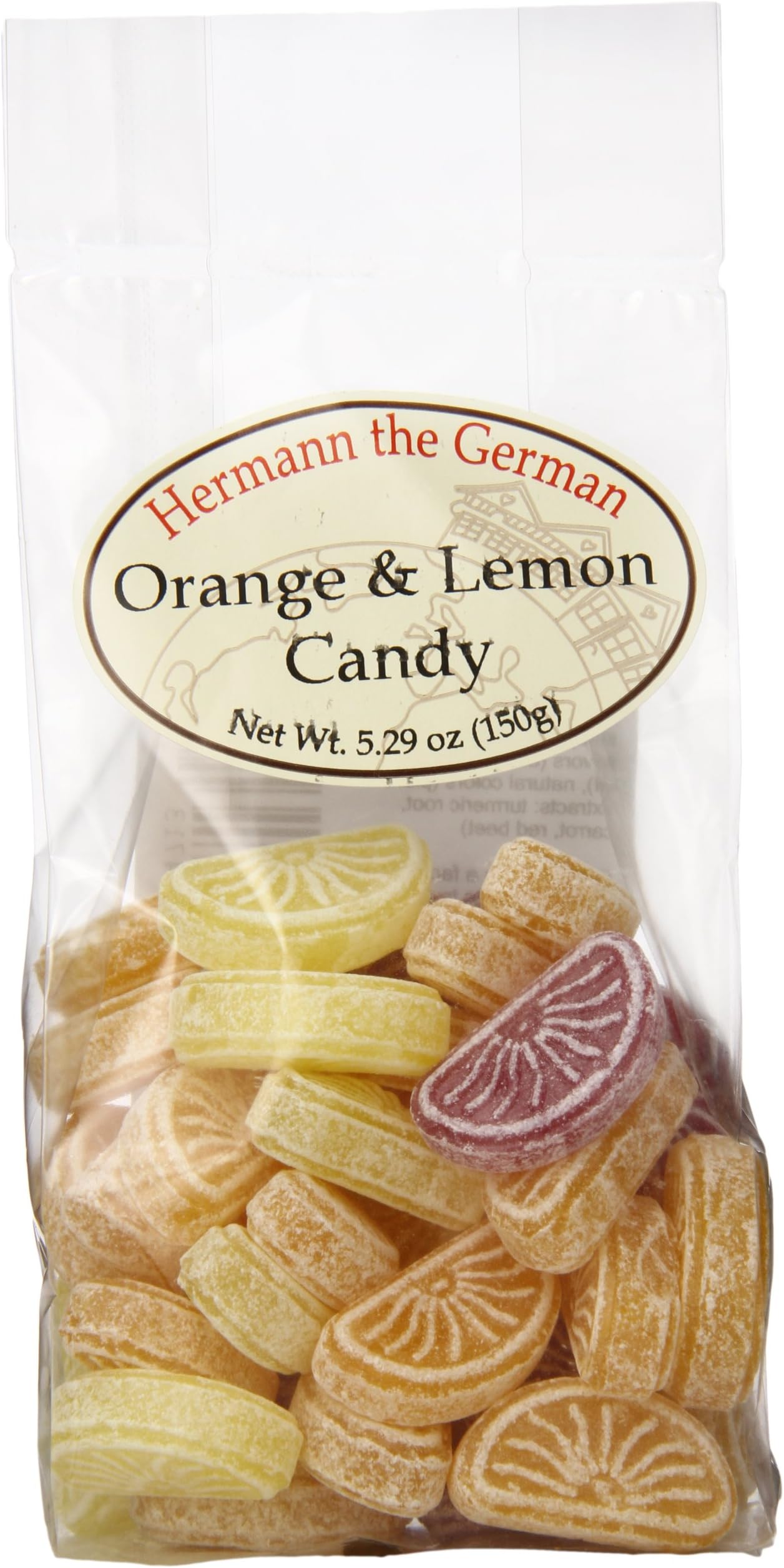 Hermann the German Candy, Orange and Lemon, 5.29 Ounce (Pack of 12)