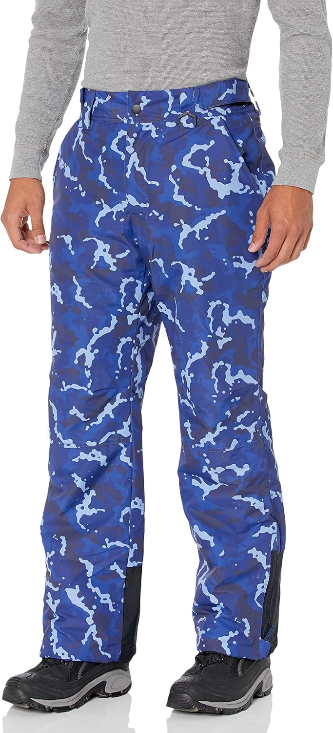 Amazon Essentials Men's WaterResistant Insulated Snow Pant, Blue Camo