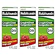 Robitussin Cough and Chest Congestion DM Cough Suppressant and Expectorant, Raspberry Flavor - 4 Fl Oz Bottles (Pack of 3)
