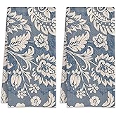 KXWQTRDD 2 Pack Hand Towels African Boho Floral Kitchen Towel Absorbent Decorative Towels Set for Drying,Cleaning,Cooking,Bathroom,Holiday 16x24 Inches