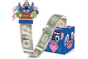 OQFGD Stitch Birthday Party Gift, Stitch Money Gift Boxes for Cash Gifts, Stitch Happy Birthday Money Gift Box, Stitch Party Decorations, Stitch Money Box for Cash Stitch Theme Birthday Gifts for Boys Girls