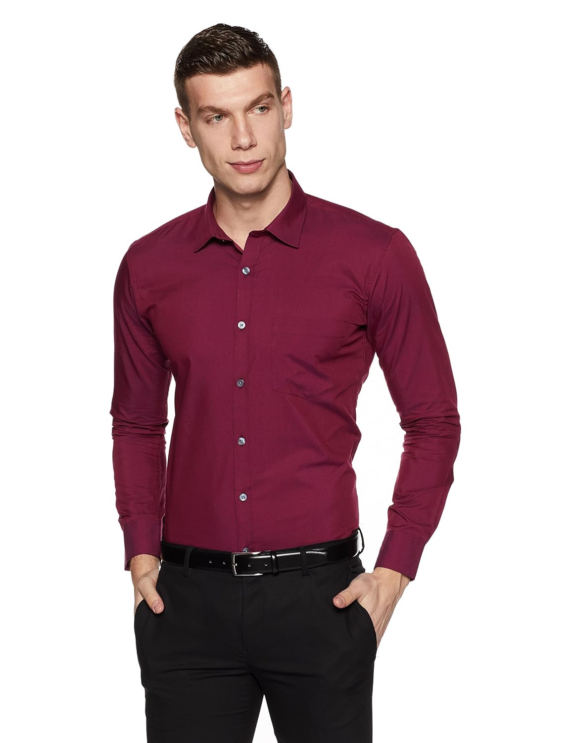 symbol amazon brand men's formal fil a fil slim fit shirt