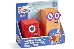 hand2mind Numberblocks One & Two Playful Pals, Plush Figure Toys, Numbers for Toddlers, Preschool Math Learning Toys, Stuffed Animal Plushies, Counting Blocks, Soft Stuffies, Kids Birthday Gifts﻿﻿﻿﻿