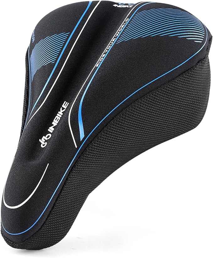 2 Housses De Selle Vélo VOSSOT – Imperméables, Réfléchissantes, Ajustables, Ergonomiques, Argent, 26x23 Cm