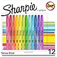 SHARPIE Pocket Style highlighters, Assorted Ink Colors, Chisel tip, Assorted Barrel Colors, 12/Pack