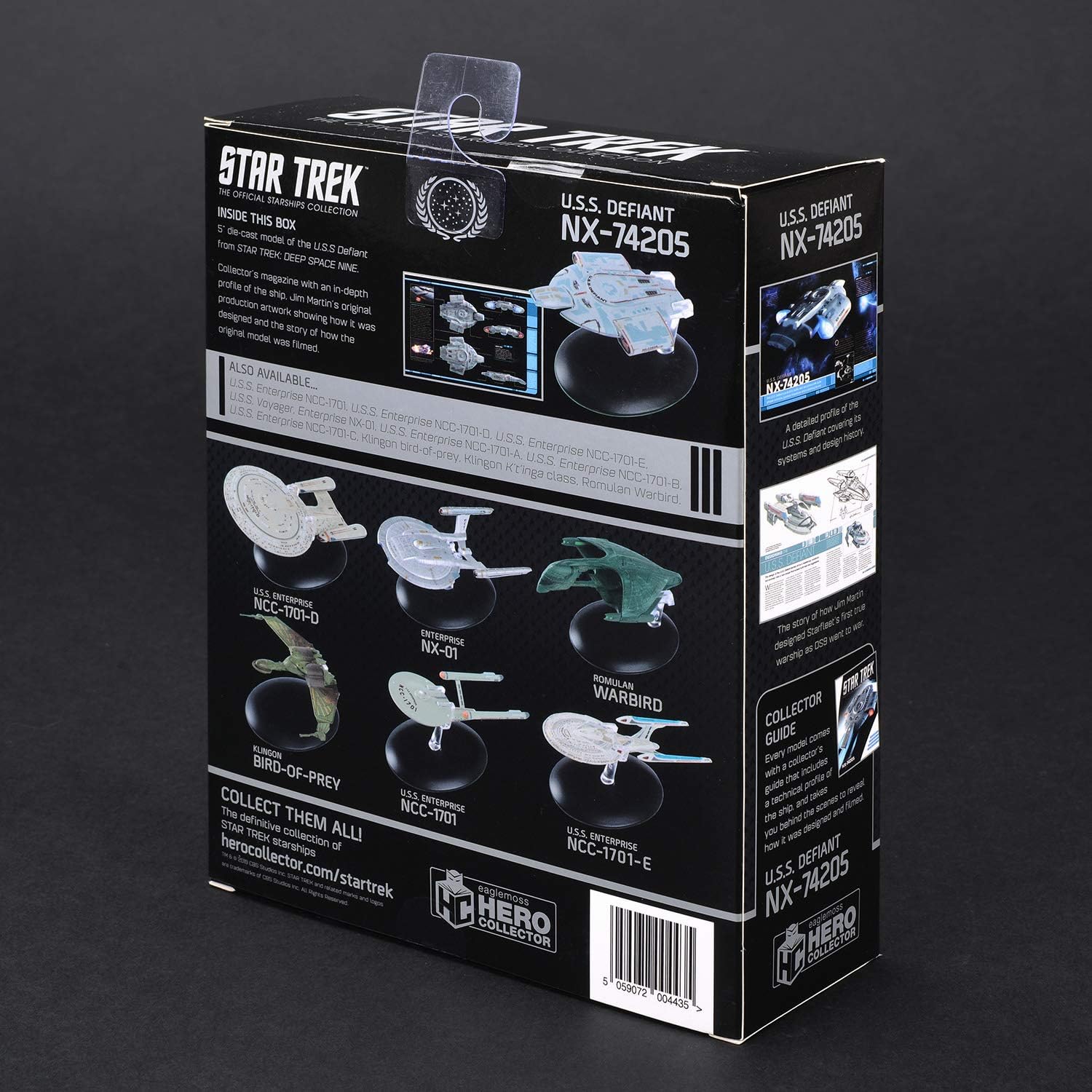 Hero Collector| Star Trek The Official Starships Collection | Eaglemoss Model Ship Box U.S.S. Defiant NX-74205: Toys & Games