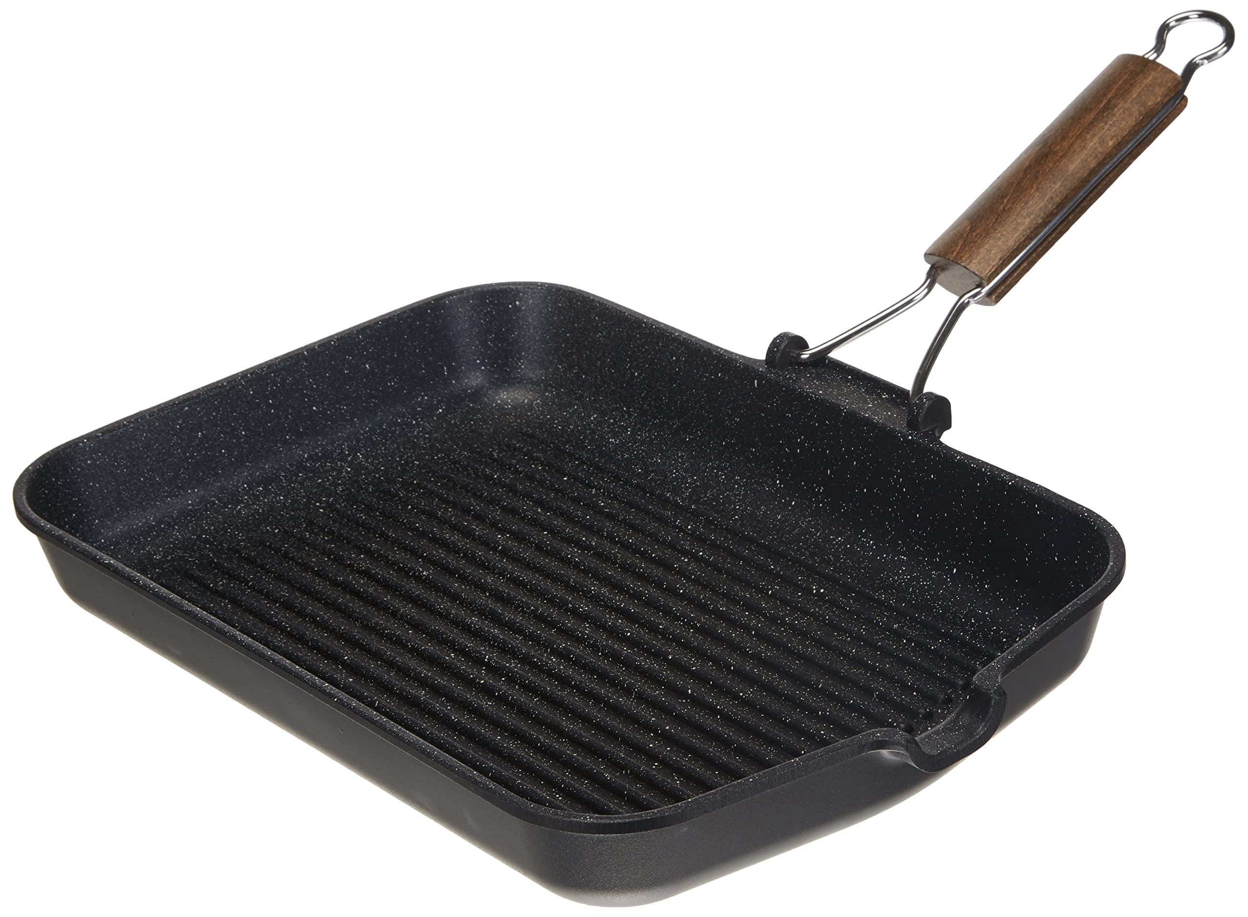 H&H Non-Stick Stone Grill 36X24 Folding Handle Kitchen Pot