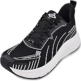 JACKSHIBO Slip in Men Hands Free Wide Toe Box Shoes Slip on Arch Support Wide Sneakers for Running Walking Tennis Athletic Plantar Fasciitis Orthopedic Shoe Zero Drop Cushion Thick Sole Width Shoes