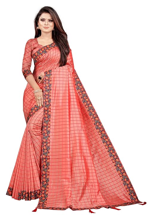 Women's Mysore Silk Art Silk Saree With Unstitched Blouse Piece