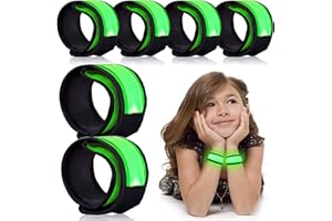 esonstyle 6 PCS LED Glow Bracelets, Night Safety Light Up Bracelets for Kids - Glow in The Dark Party Favors for Halloween, Christmas, Concerts, Festivals, Sports, Camping