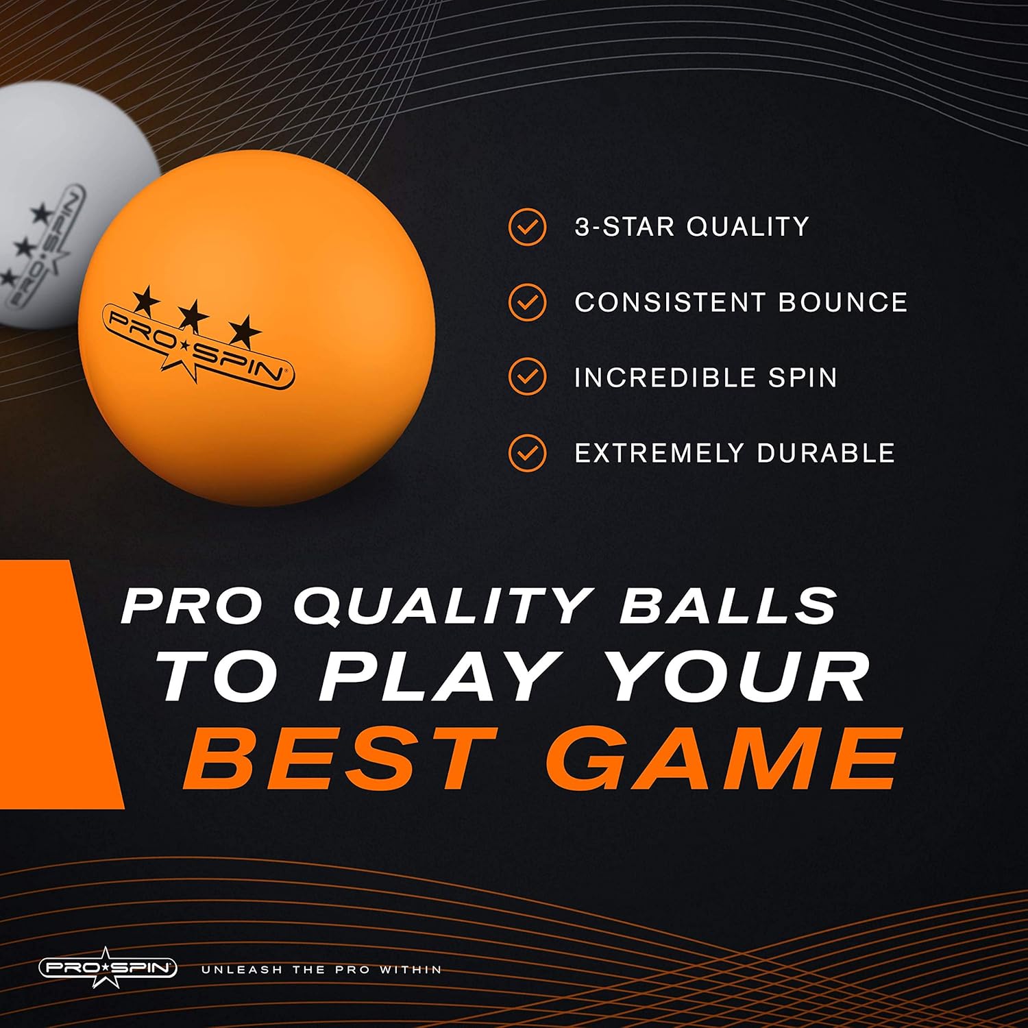 PRO SPIN Ping Pong Paddles - High-Performance Set of 4 Table Tennis Rackets, 8 Ping Pong Balls (3-Star), Premium Carrying Case | Professional Ping Pong Paddle Set for All Levels | Indoor Outdoor Games : Sports & Outdoors
