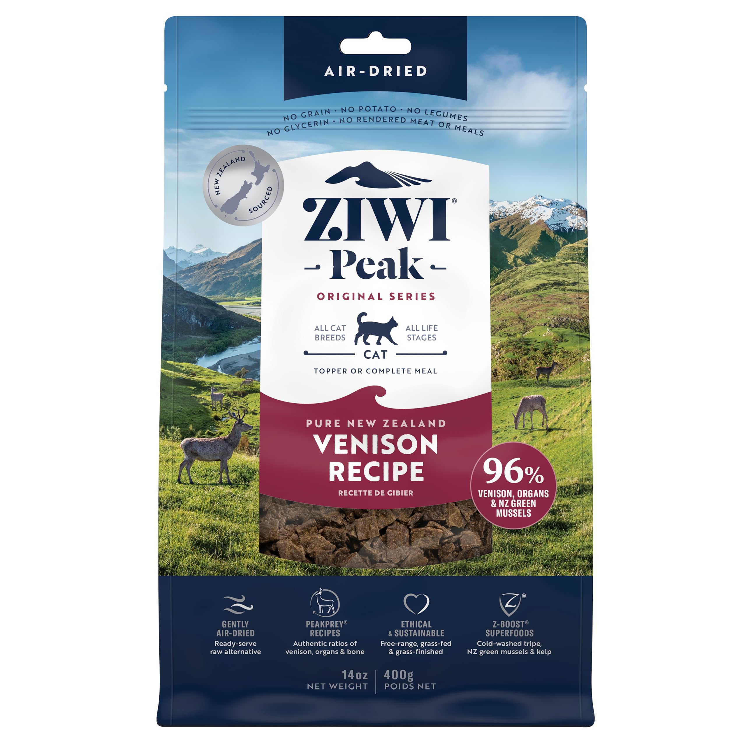 ZiwiPeak Daily Cat Cuisine Pouches Venison, 400 g