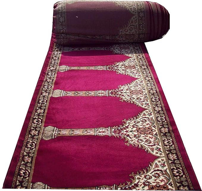 Buy Zia Carpets Washable JANAMAZ Prayer Carpet Rolls for MASJID (Mosque