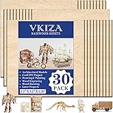 30 Pack Basswood Sheets 12"x12"x1/8", 3mm Basswood for Laser Cutting, Thin Plywood Board Unfinished Wood for Crafts, DIY Architectural Models Making, Wood Engraving, Wood Burning Product.