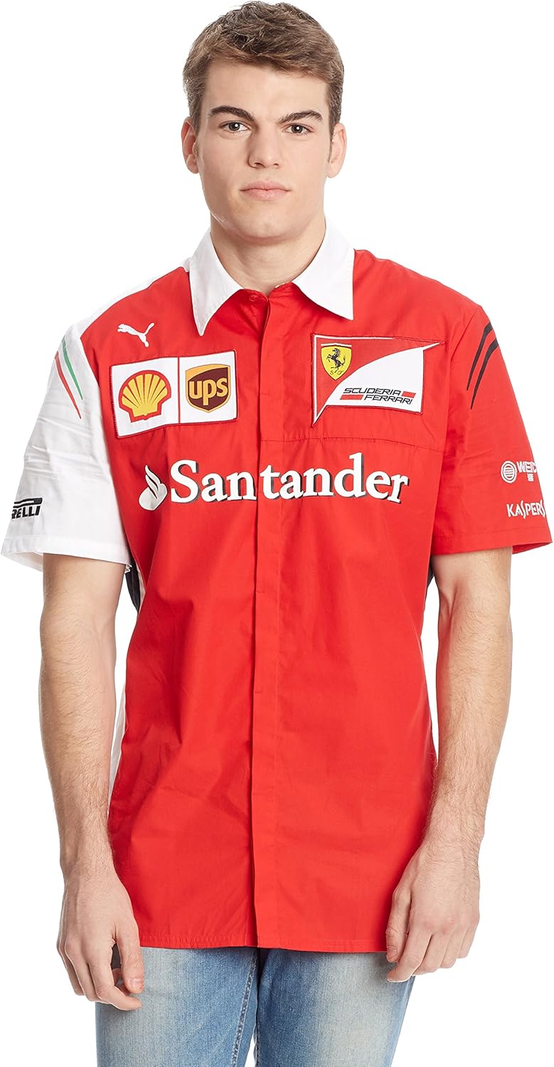 Mclaren Men S 2014 Scuderia Ferrari Team Shirt Small Red Amazon
