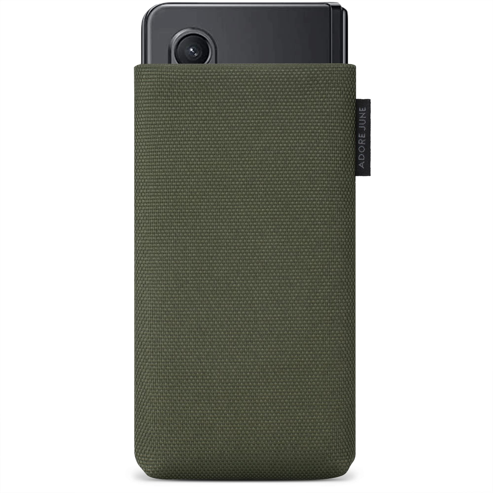 Adore June Mobile Phone Case Classic Recycled Olive Green Compatible with Galaxy Z Fold 5 / Fold 4 / Fold 3 / Fold 2, Modern Sustainable R-PES Fabrics, Made in Europe