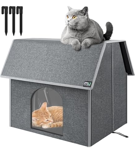 Amazon.com: MIU Color Outdoor Cat House for Outdoor Cats，Foldable