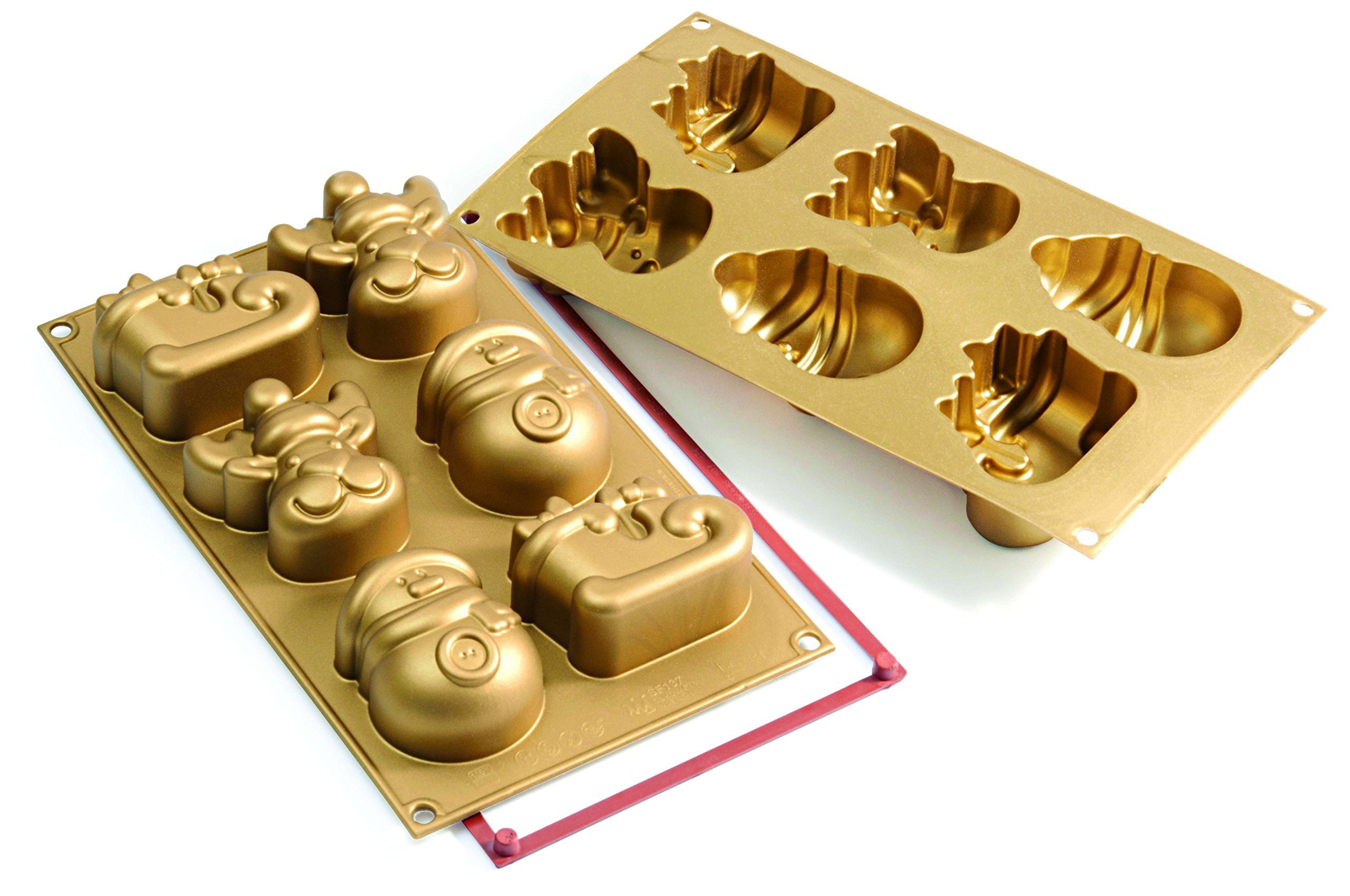 Silikomart Silicone Mould Funny Christmas, Gold