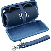 khanka for JBL Charge 6 Protable Bluetooth Speaker Protective Case (Blue Case with Shoulder Strap)