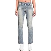 YMI Womens Women's Mid Rise Clean Hem Premium Stitch Bootcut Jeans