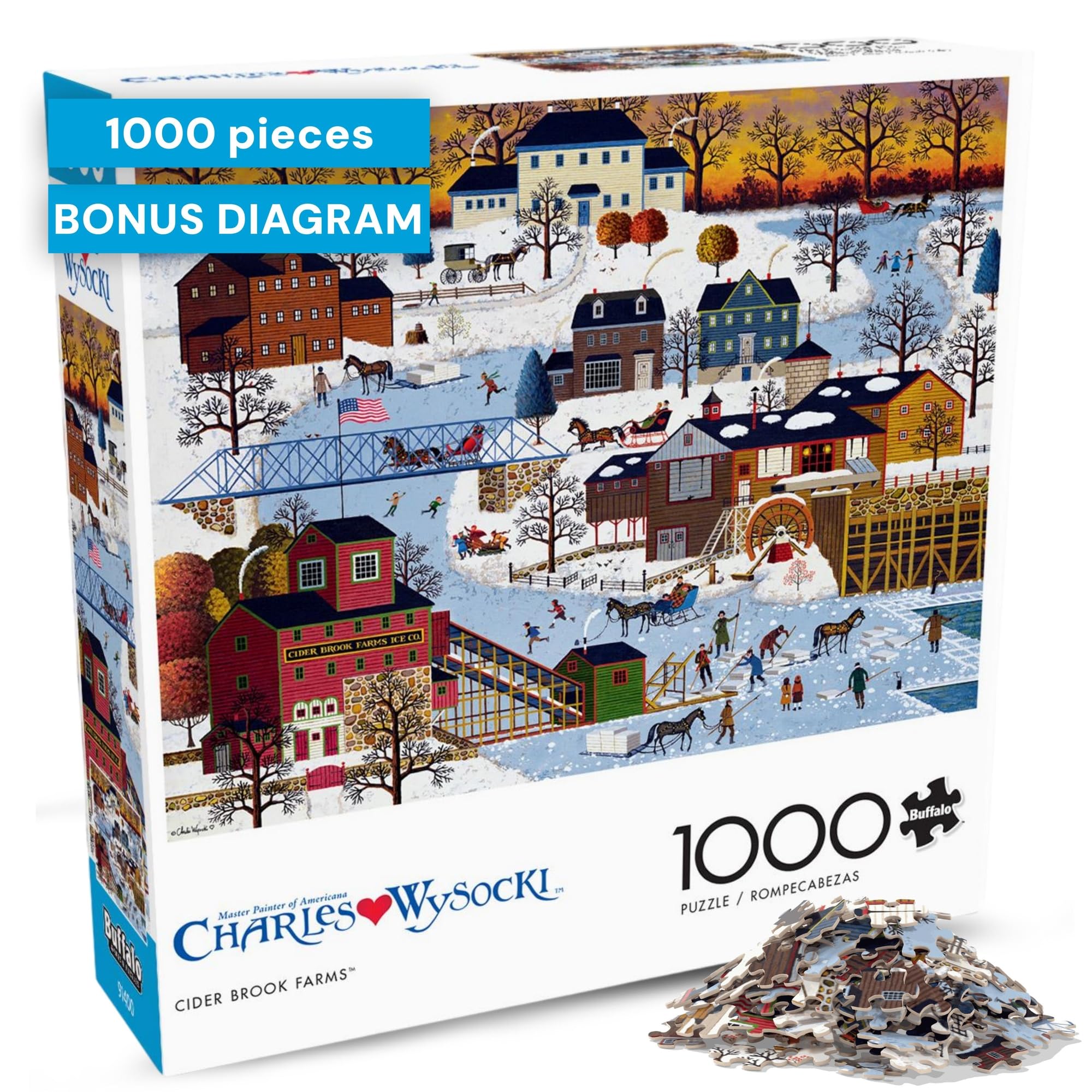 Buffalo Games - Charles Wysocki - Cider Brook Farms - 1000 Piece Jigsaw Puzzle