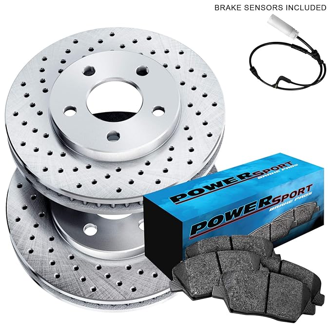 Fit 20012006 Lexus LS430 Front PSport Drilled Brake Rotors