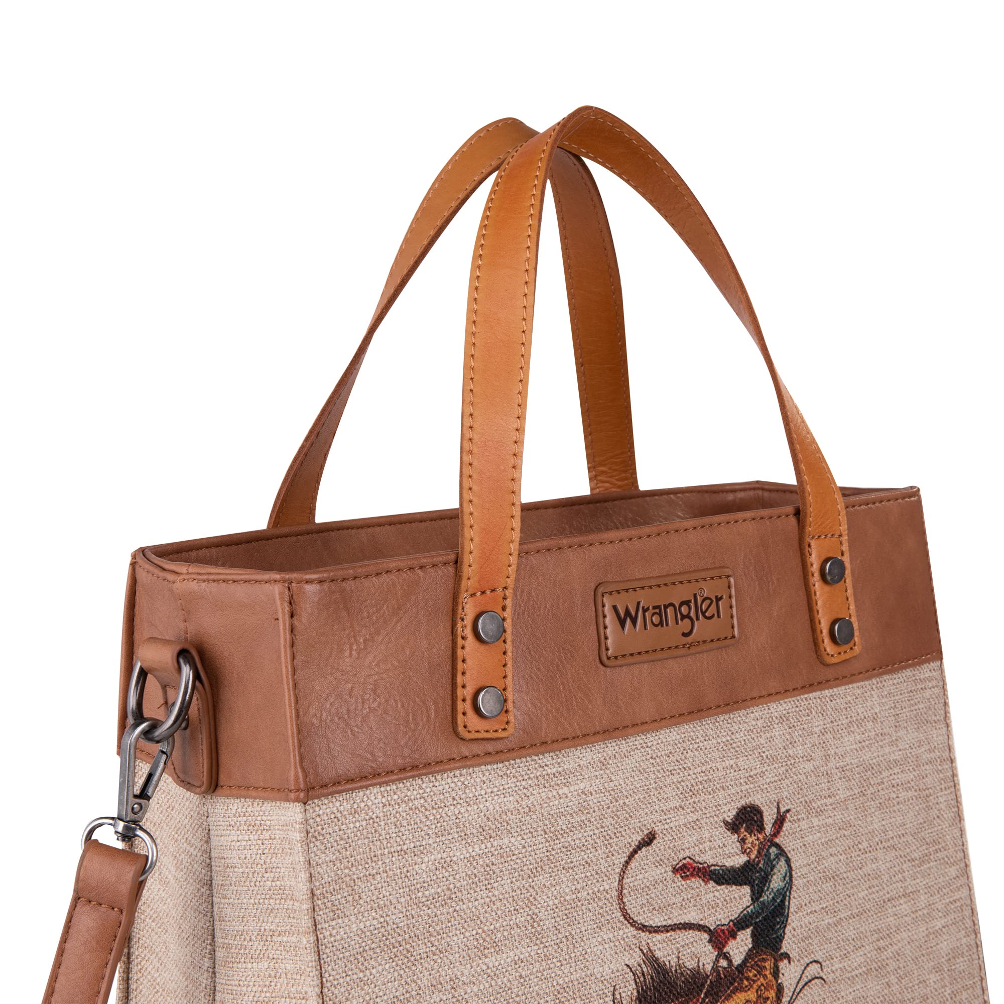 Montana West Wrangler Aztec Shoulder Bag Canvas Top Handle Handbags for Women