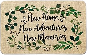 Occdesign Housewarming Door Mat for Front Door Farmhouse Rustic Decorative Entryway Outdoor Floor Doormat Gift Durable Burlap Outdoor Rug | New Home Adventures Memories