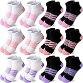 Bemeol Girls Socks 12 Pairs Ankle Socks Girls Athletic Running Casual Cotton Low Cut Sock