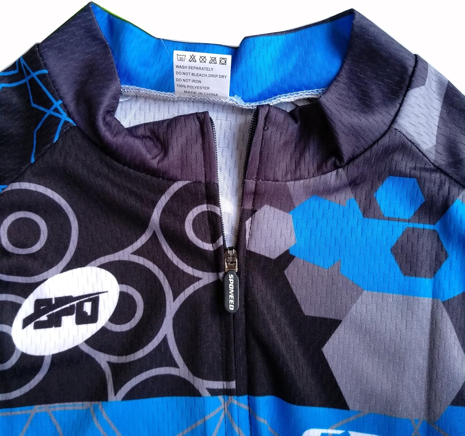 sponeed Men's Cycling Jerseys Tops Biking Shirts Short Sleeve Bike Clothing Full Zipper Bicycle Jacket with Pockets : Clothing