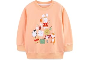 HOMAGIC2WE Toddler Girl Sweatshirt Kids Fall Casual Applique Pullover Cotton Adorable Long Sleeve Shirt Tops