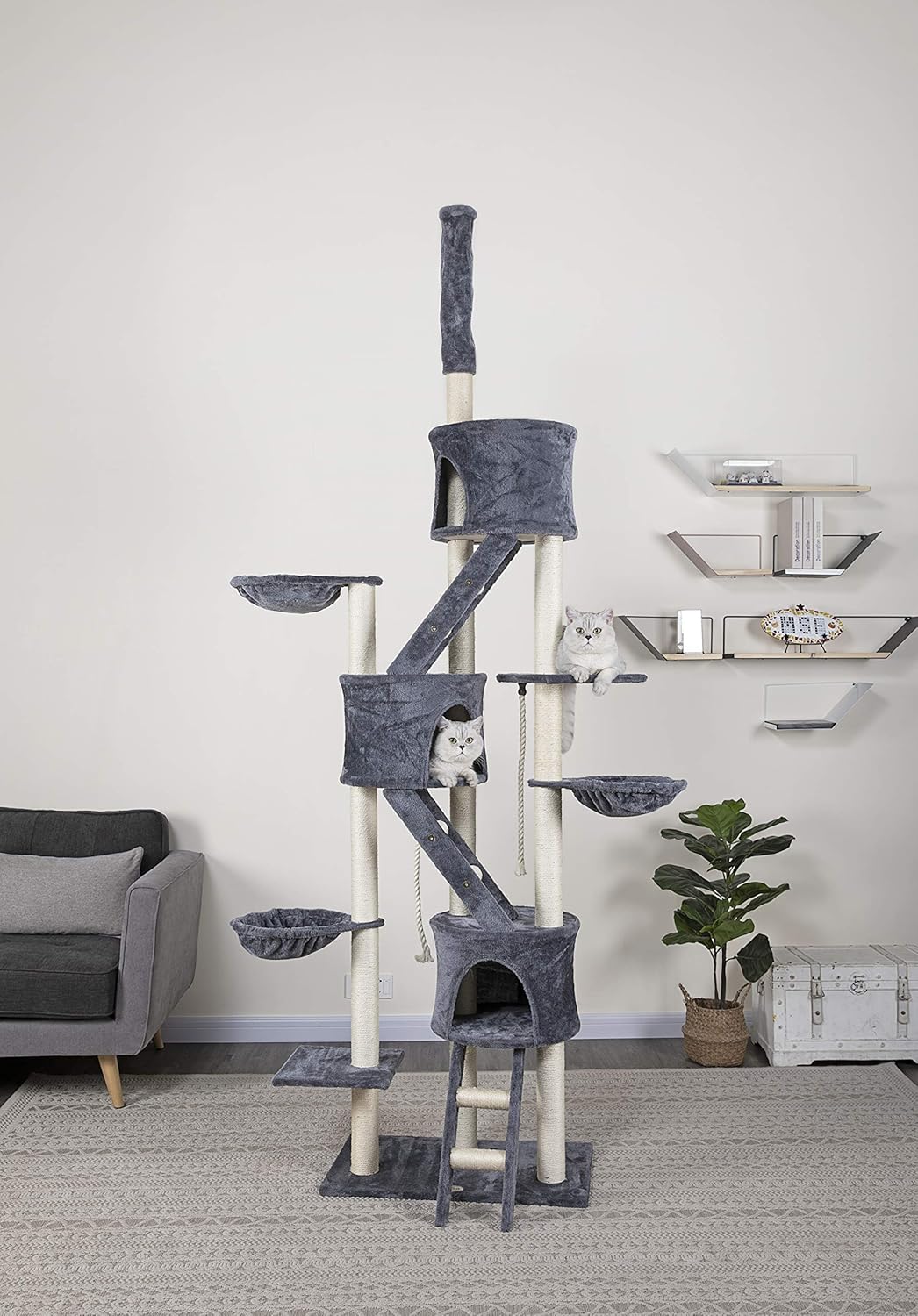 Go Pet Club Huge Cat Tree Beige Color: Pet Supplies