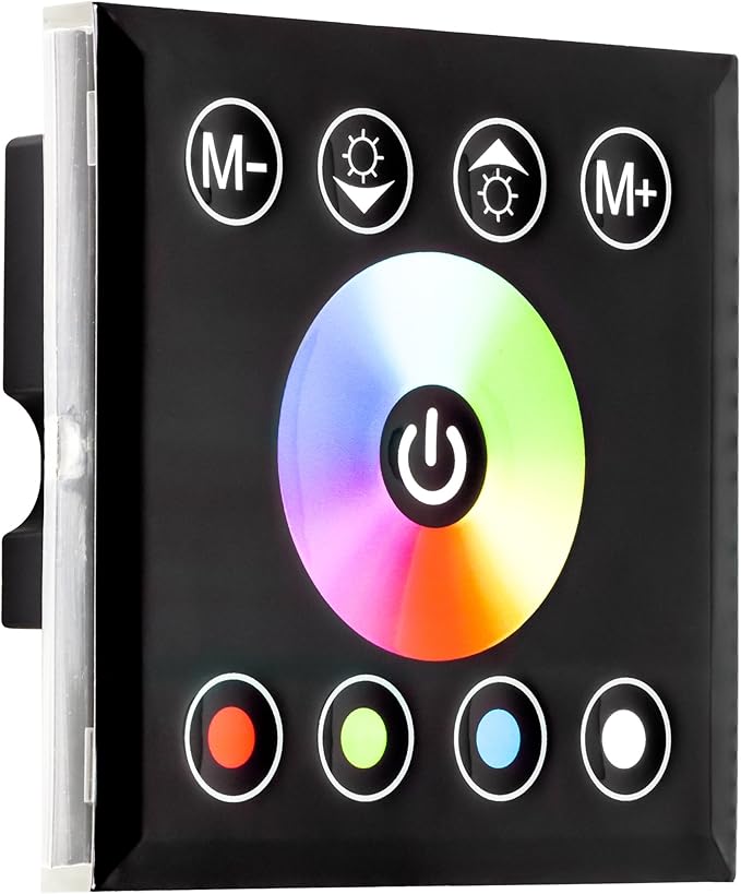 WALL MOUNTED LED Controller, dimmer, driver 12V24V switch RGB RGBW light strips, touch, color