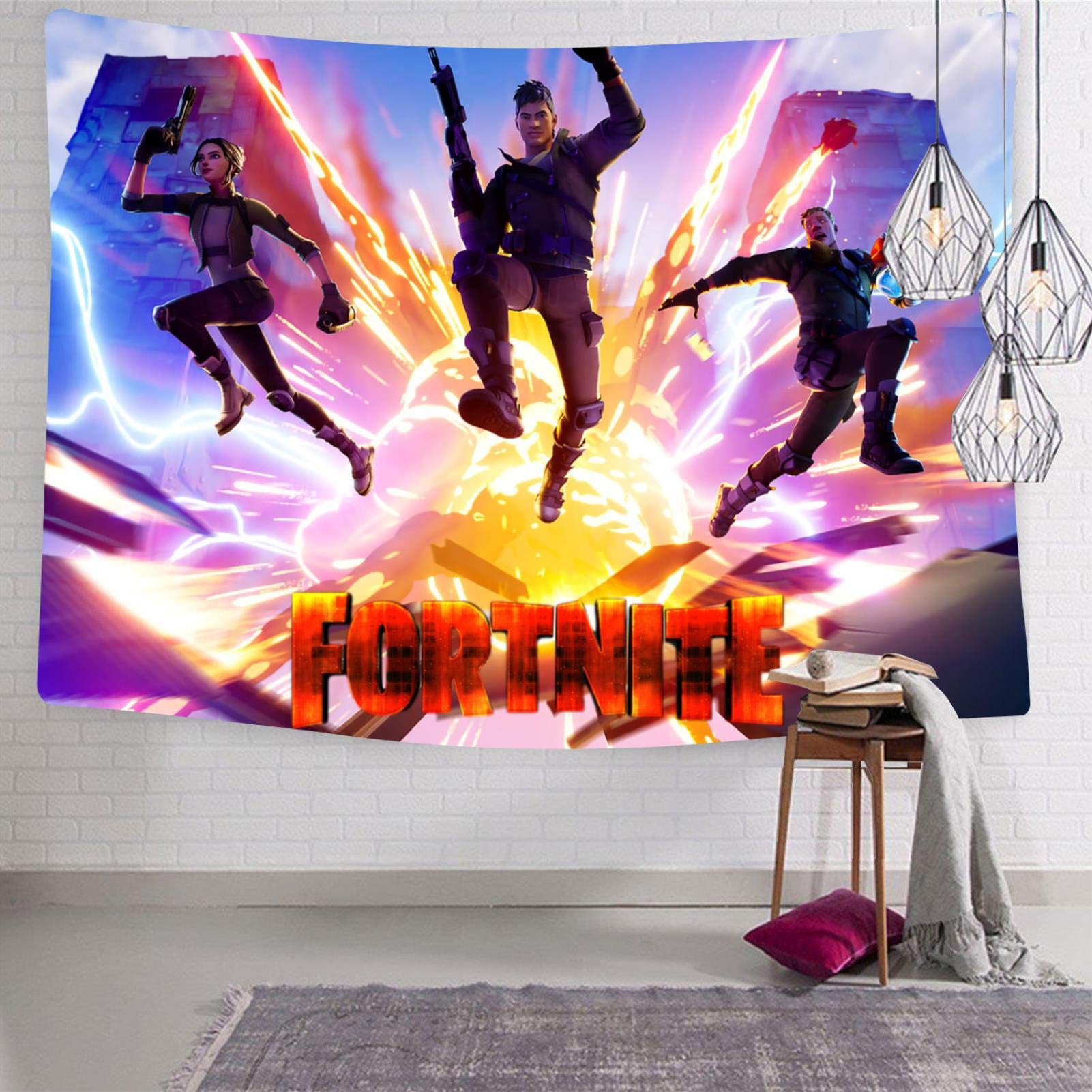 Aesthetic Fortnite Tapestry Wall Hanging Large Hippie Tapestries Game Wall for Bedroom Living Room Dorm