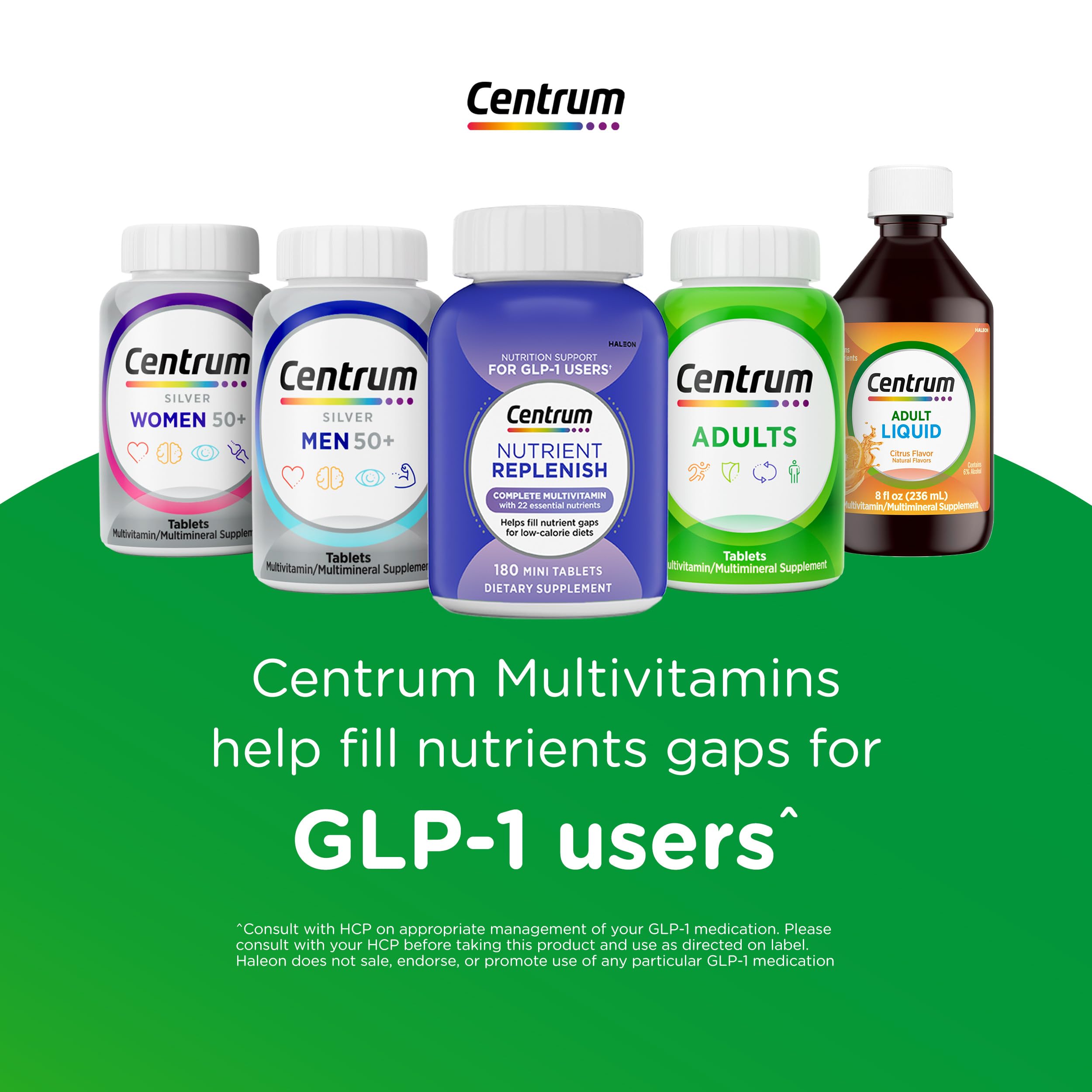 Centrum Minis Silver Women's Multivitamin for Women 50 Plus, Multimineral Supplement with Vitamin D3, B Vitamins, Non-GMO Ingredients, Supports Memory and Cognition in Older Adults - 280 Ct