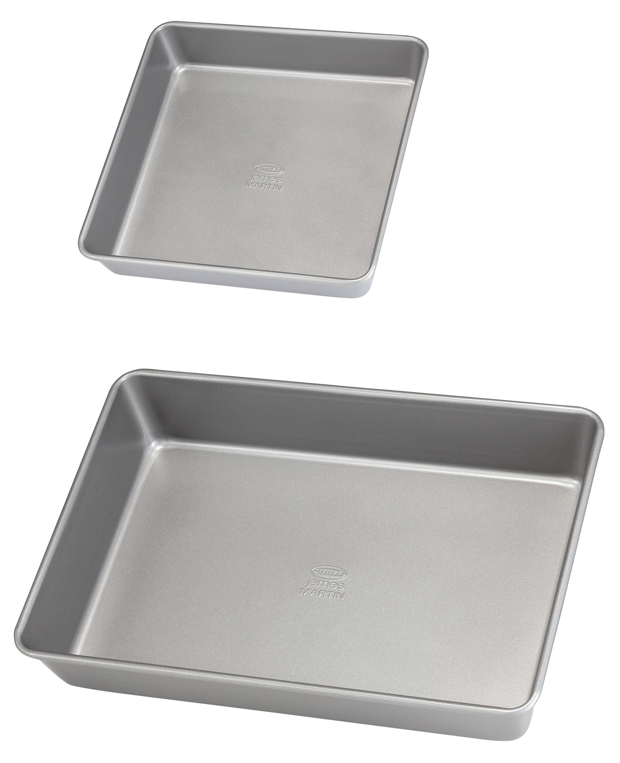 Stellar - James Martin Heavy Duty Non Stick Roasting - Oven Tray Sets (Rectangular + Square Roasting/Cake Tins)