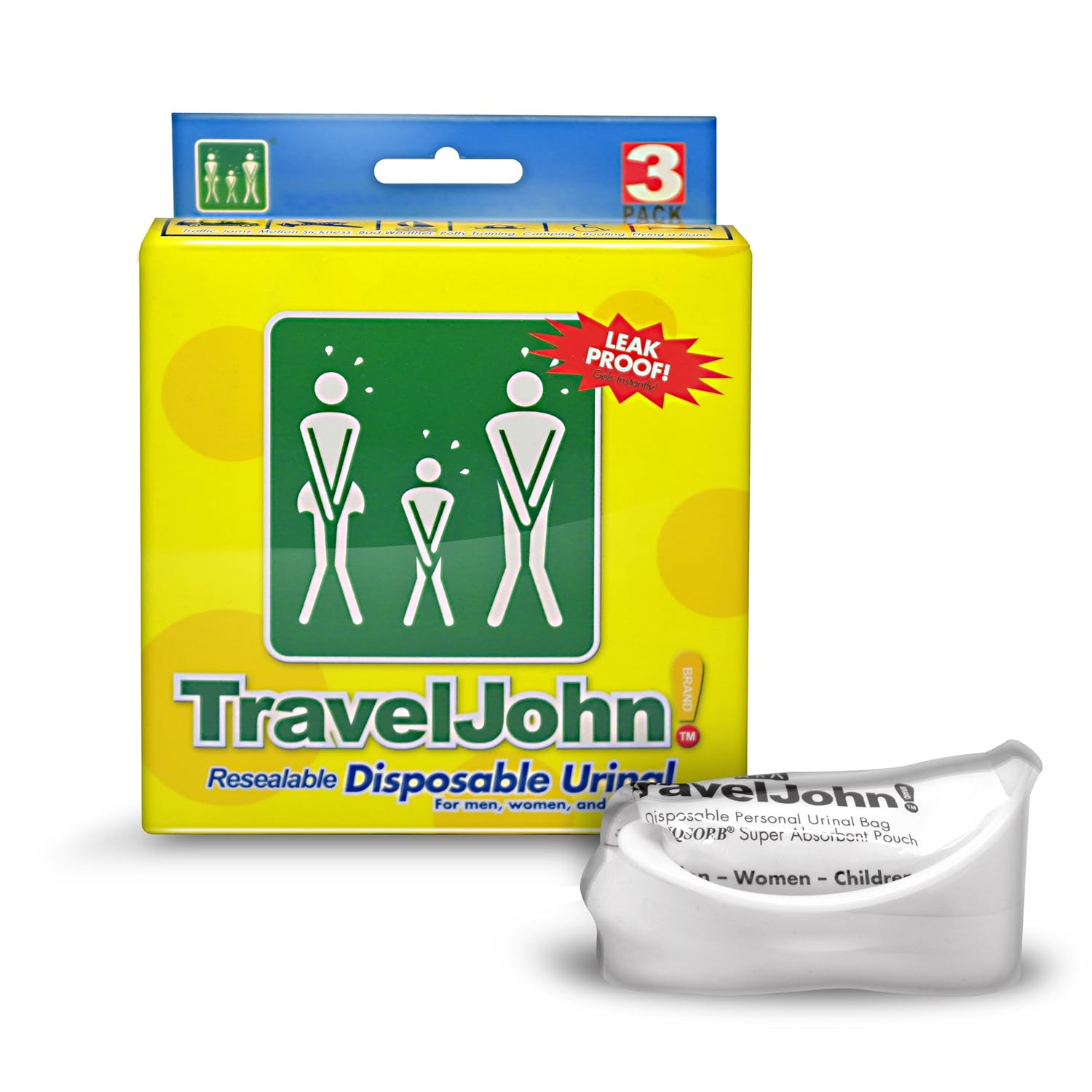 TRAVEL JOHN Wegwerf Urinal 3 Stück