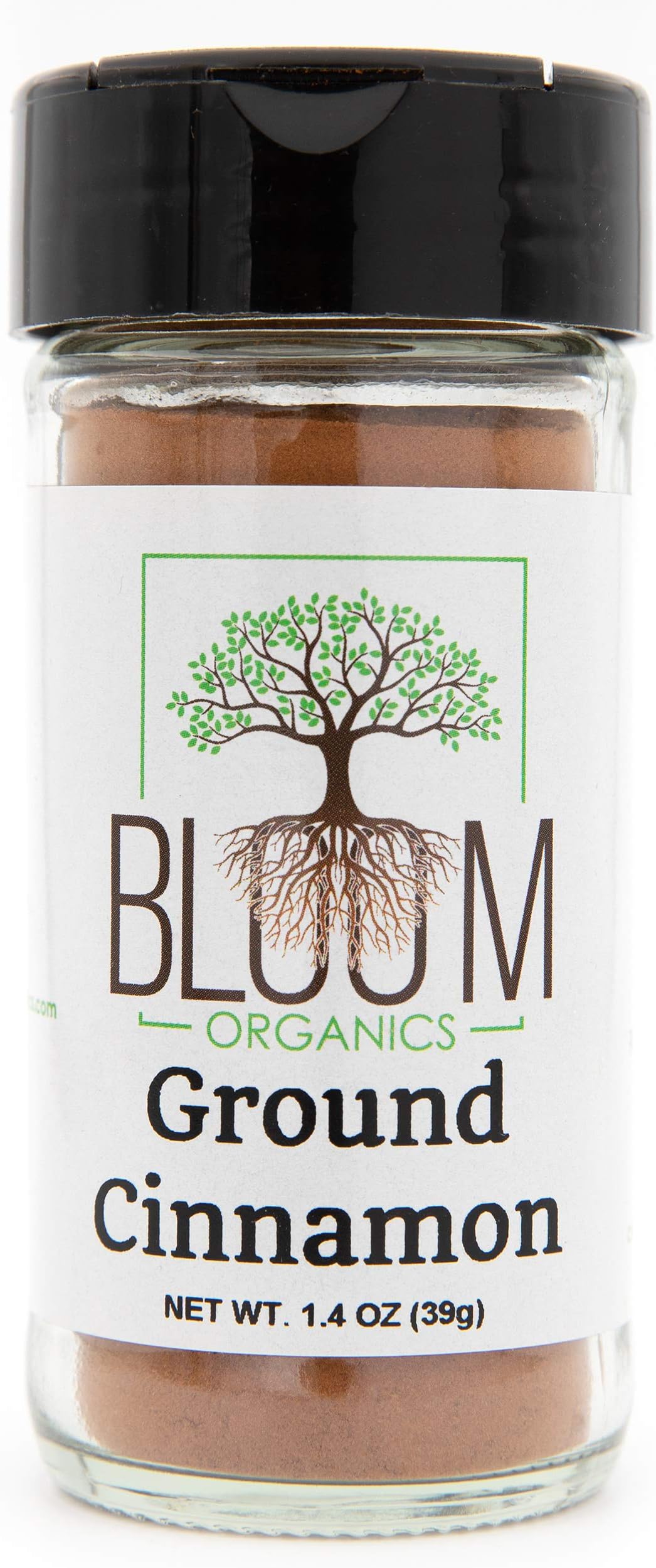 Bloom Organics Ground Cinnamon USDA Certified Organic, 1.4 oz - Glass Jar