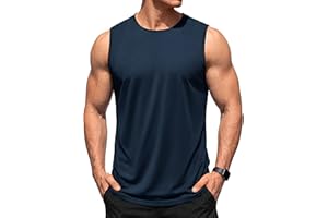 TACVASEN Men's UPF 50+ Tank Top Moisture Wicking Casual Sleeveless Shirts Athletic Muscle Shirt for Gym Workout Swim