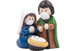 HODAO Nativity Sets for Christmas Indoor Holy Family Figuriner Decoration and Display on Mantel or Window Sill