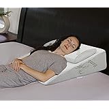 InteVision Foam Bed Wedge Pillow (26" x 25" x 7.5") - 2" Memory Foam Top Layer with Firm Base Foam & a Removable Cover - Help