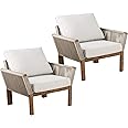 SEI Furniture AMZP8039801DO Brendina Outdoor Armchair, Natural, White