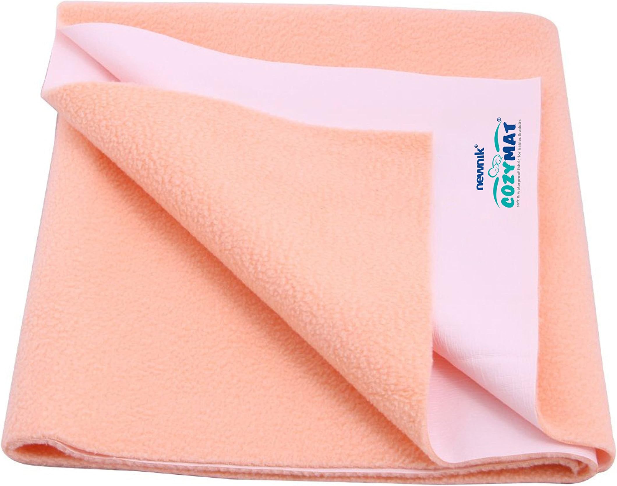 Cozymat Waterproof, Breathable, Reusable Mat/Underpad/Absorbent Sheets/Mattress Protector (Size: 70 x 50 Centimeter, Peach)
