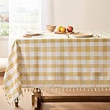 Softalker Checkered Tablecloth Rectangle, Heavy