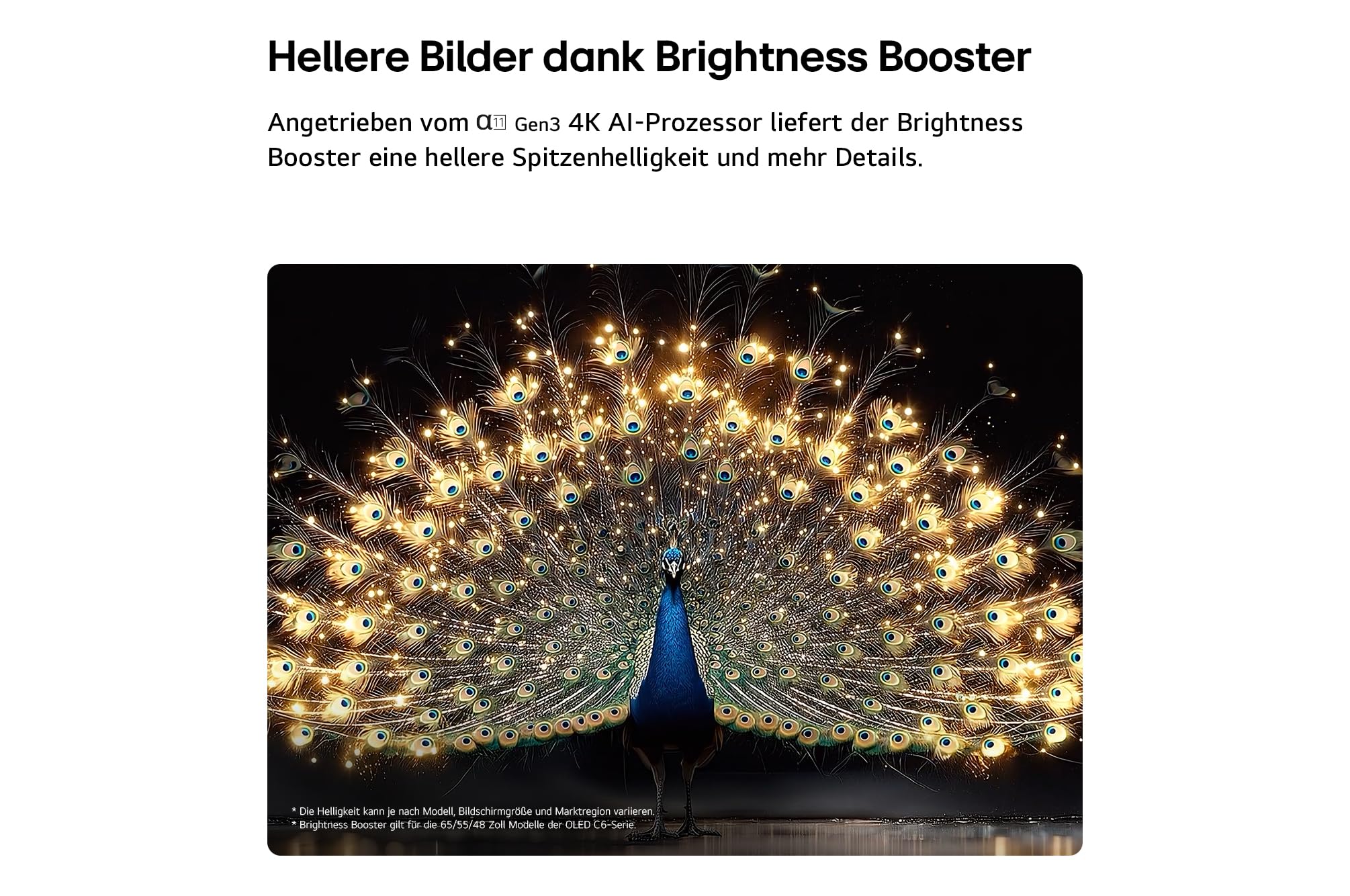 LG OLED65C6ELB TV 65 Zoll (165 cm) 4K OLED evo AI TV (α11 Gen3 4K AI Prozessor, webOS 26, 120Hz (VRR bis zu 165Hz)) [Modelljahr 2026] [Energieklasse F] 2
