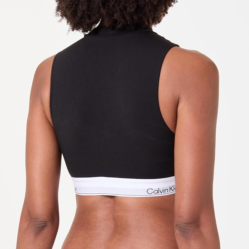 Sujetador Bralette Mujer Lightly Lined con Cuello Medio, Negro (Black), L